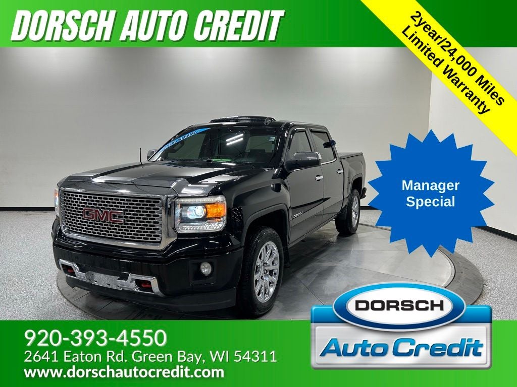 2014 GMC Sierra 1500 Denali in Black — front three-quarter view