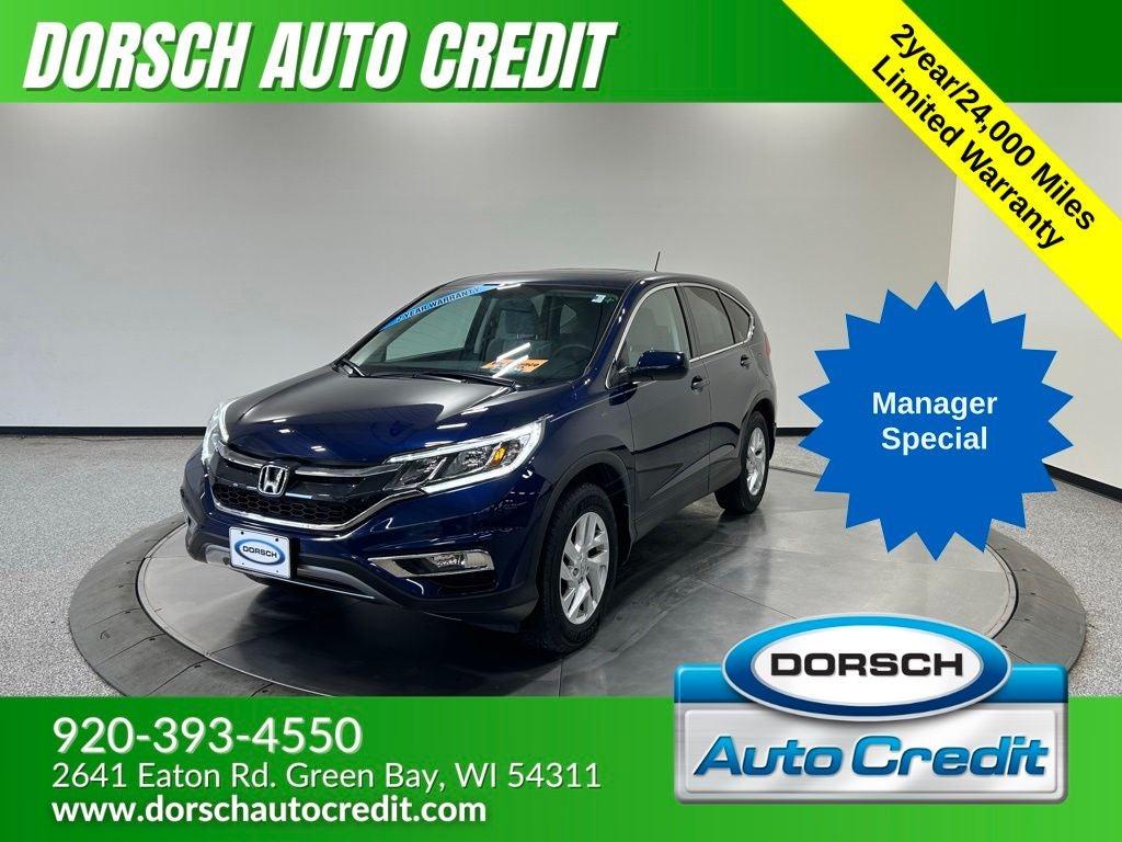 2016 Honda CR-V EX in Blue — front three-quarter view