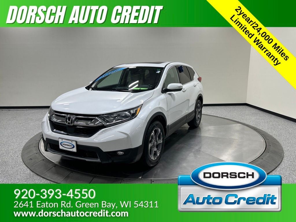 2019 Honda CR-V EX-L in White — front three-quarter view